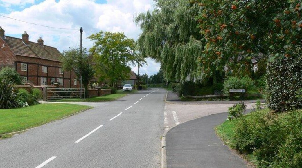 West along Station Road In the South Nottinghamshire village of Upper Broughton.