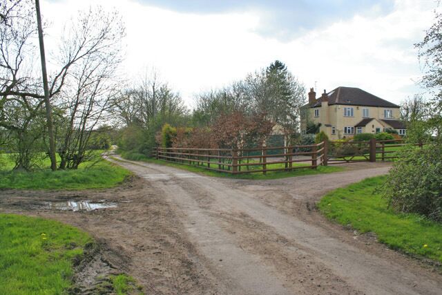 Folly Hall near Hickling Pastures. Folly Hall Lane leads to the old London Midland railway line, just beyond the trees in the distance.