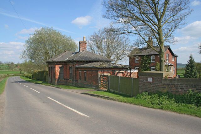 Upper Broughton Station and Station Master's House. Not surprisingly, on Station Road! Compare with 102600 for a rainy day view.