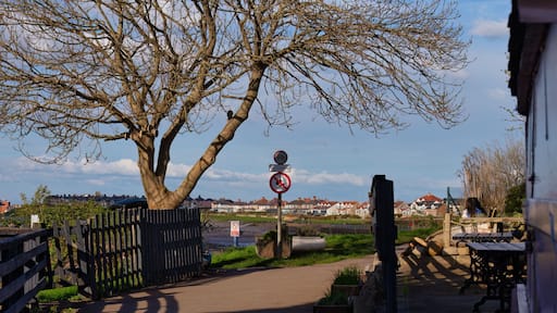 pathway with city and sea view in Heysham