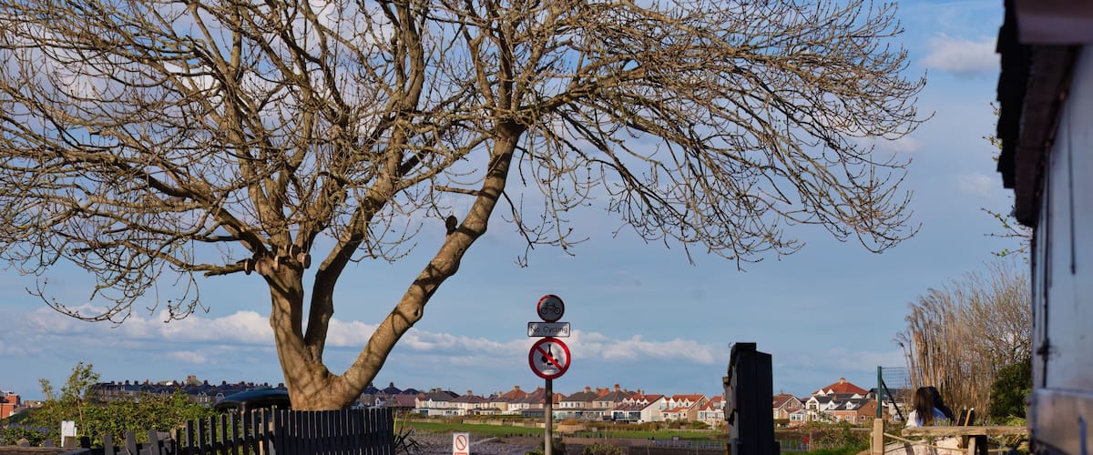 pathway with city and sea view in Heysham