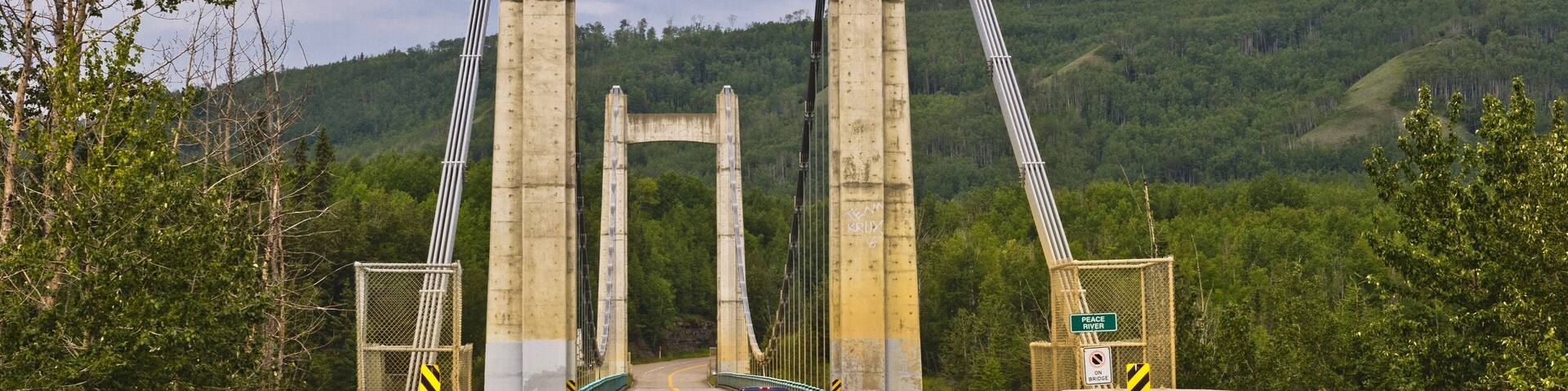 Peace River suspension bridge
