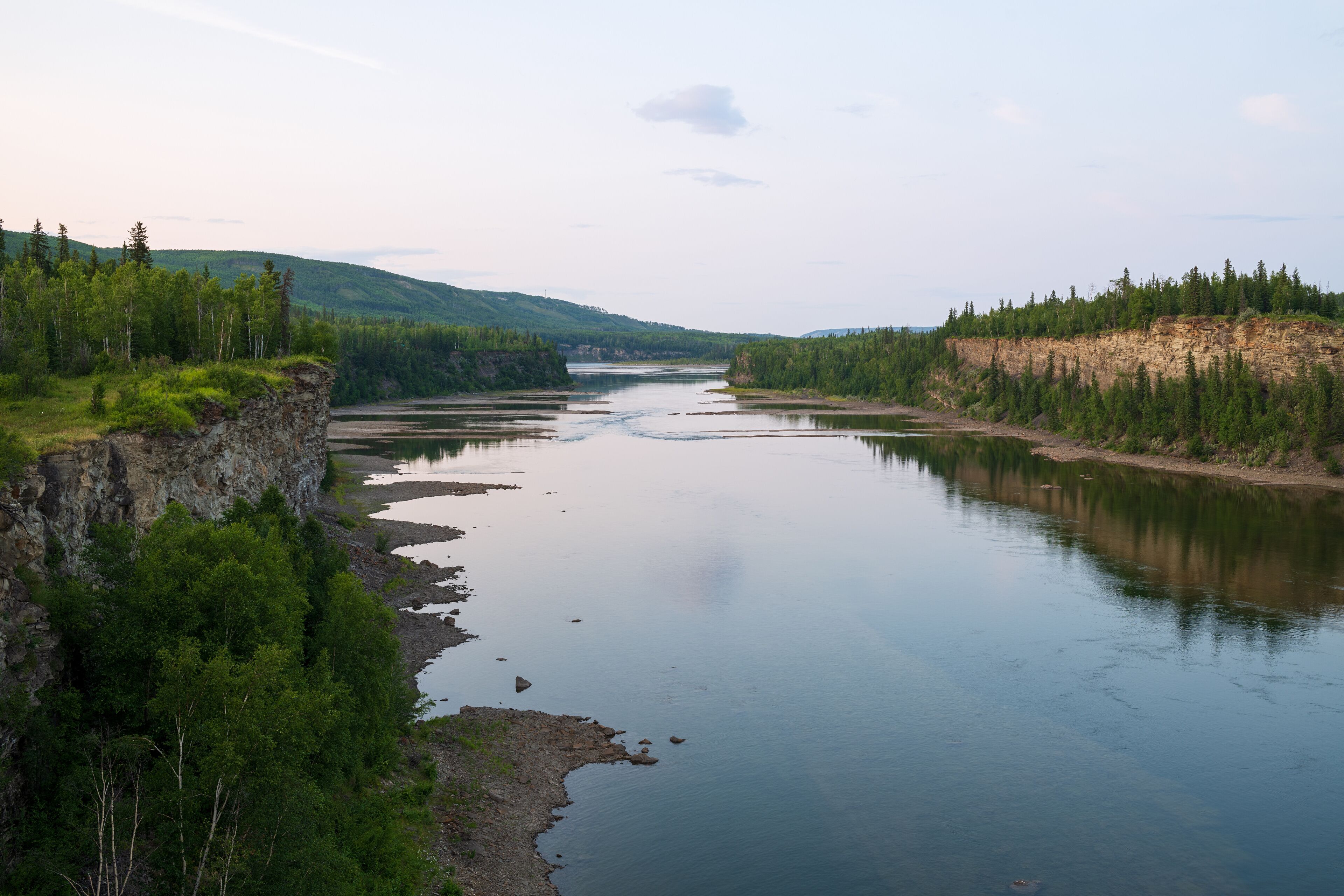 The Peace River near Hudson's Hope, British Columbia, Canada