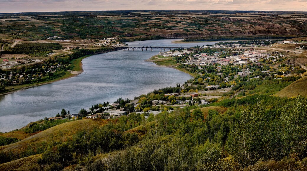 Scenic view of Peace River in Alberta, Canada