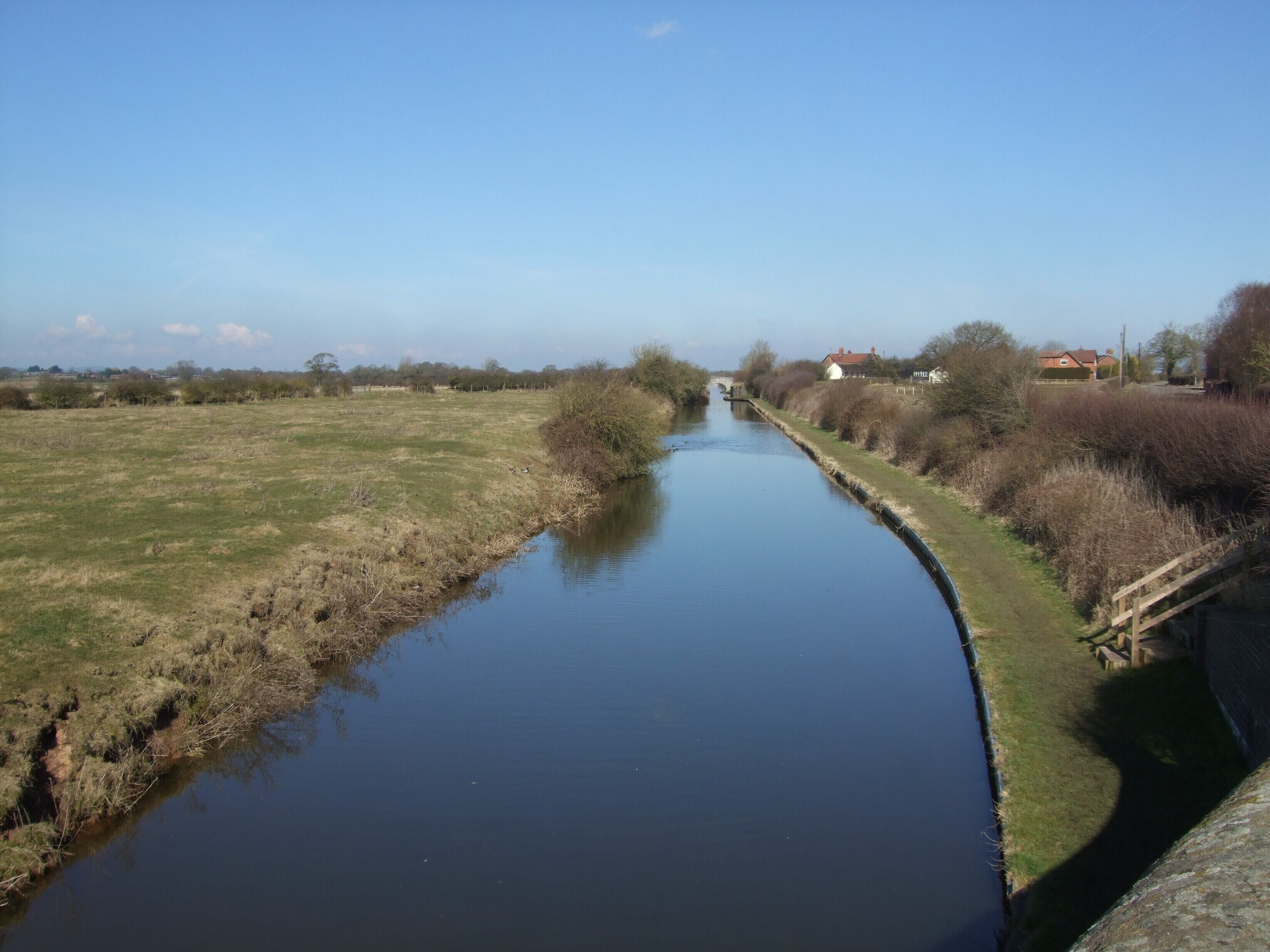View NNW from Coole Lane Bridge. The Shropshire Union Canal. 1765671