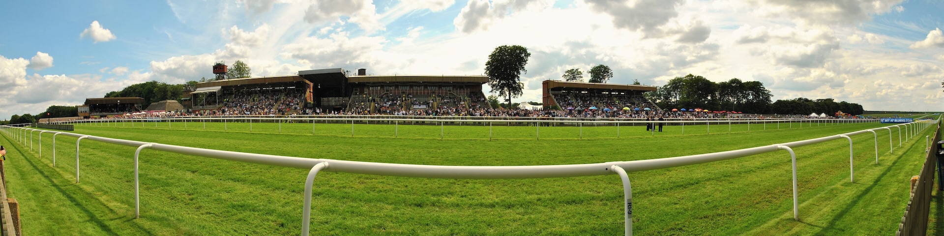 Taken at Newmarket Races 21st July 2012. Panoramic view of the racecourse !