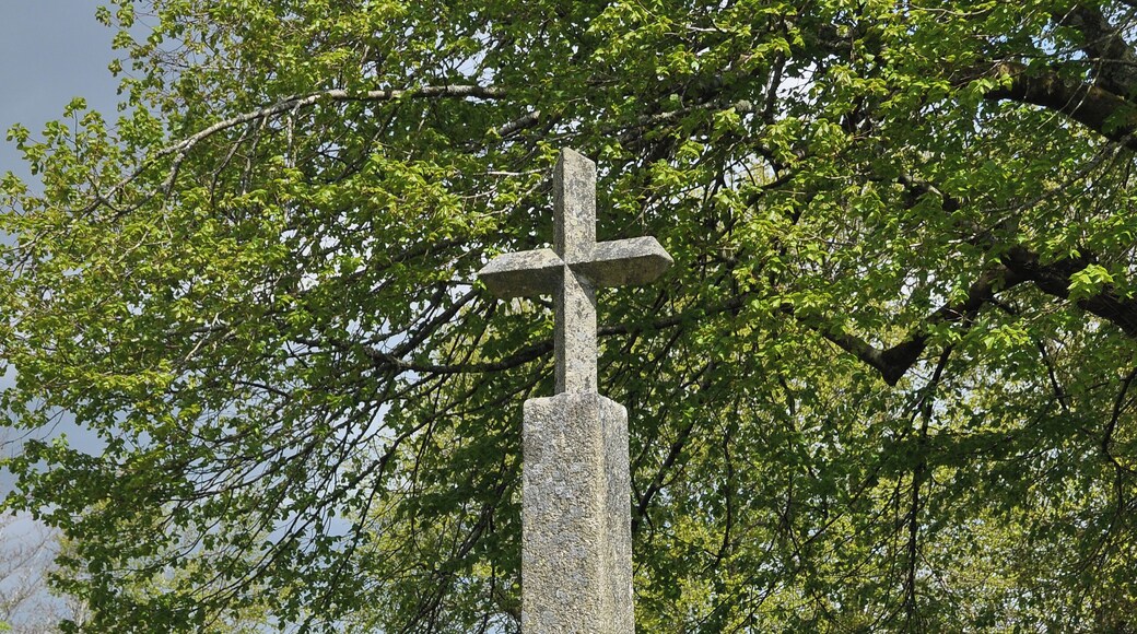 The war memorial in the churchyard at Manaton, Devon.