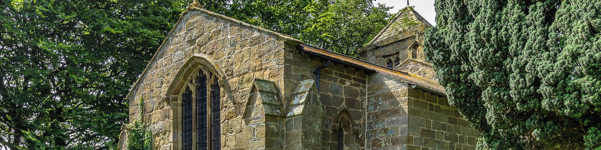 Chancel of the former parish church of the Holy Rood, Whorlton, North Yorkshire, seen from the northeast