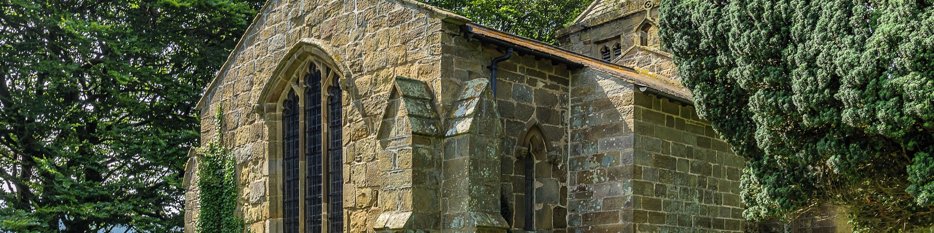 Chancel of the former parish church of the Holy Rood, Whorlton, North Yorkshire, seen from the northeast