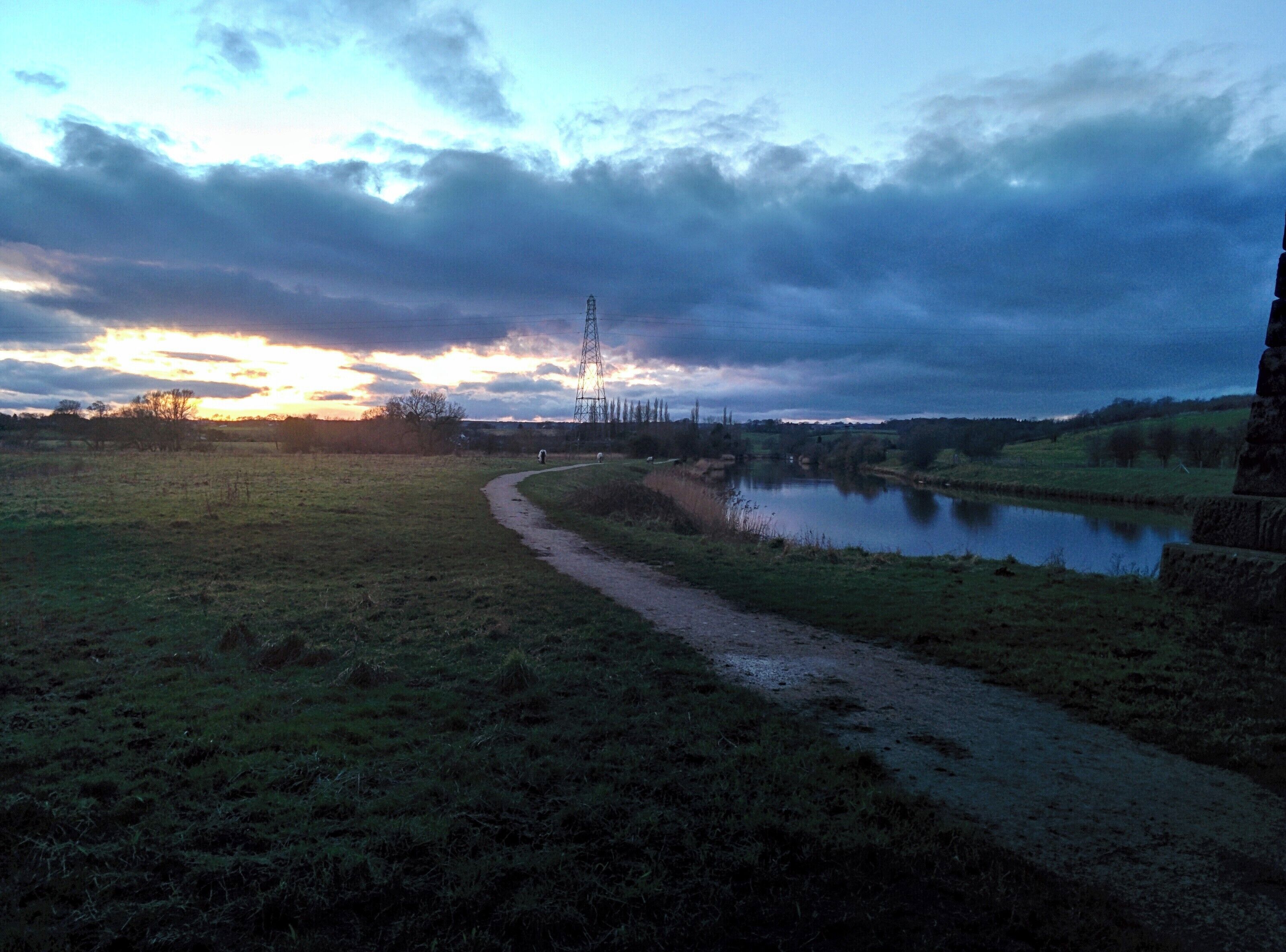 Sun Setting over the River Weaver