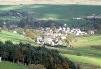 A view of Denshaw, in Greater Manchester, England.