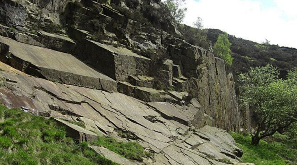 Pingot Quarry This is the east face of the quarry looking from the bottom of the waterfall.