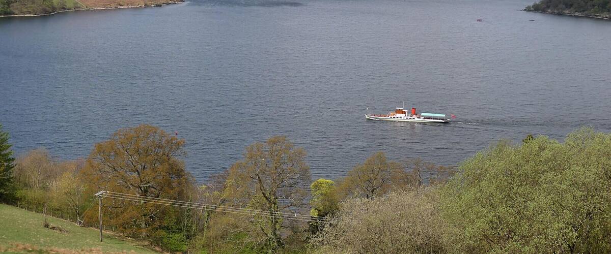 Ullswater from north of Howtown, near to Howtown, Cumbria, Great Britain. There is a path from Pooley Bridge to Patterdale via Howtown, part of the Westmorland Way. It gives some superb views, including this one.
