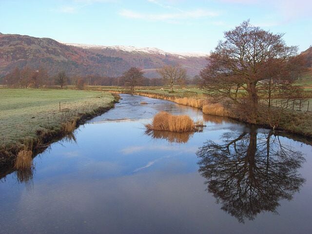 Goldrill Beck, Patterdale The stream is nearing the end of its journey between Brothers Water and Ullswater.