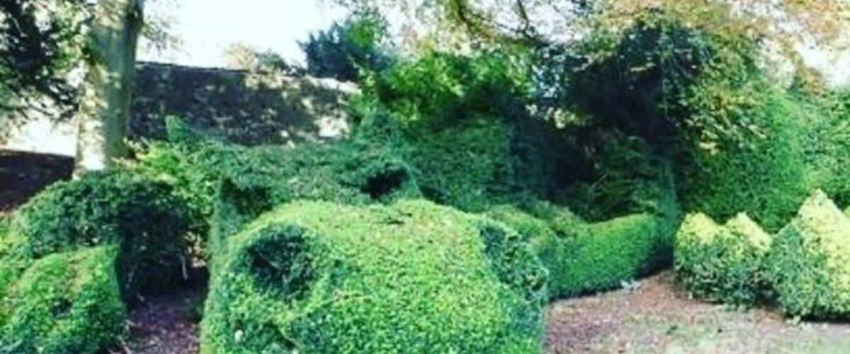 A surprising Topiary Dragon in the gardens of Dalemain, a handsome Country House in the Eden valley near Penrith. Also look out for the herd of fallow deer in the deer park and try the marmalade in the gift shop. Dalemain holds an annual marmalade fest every March.