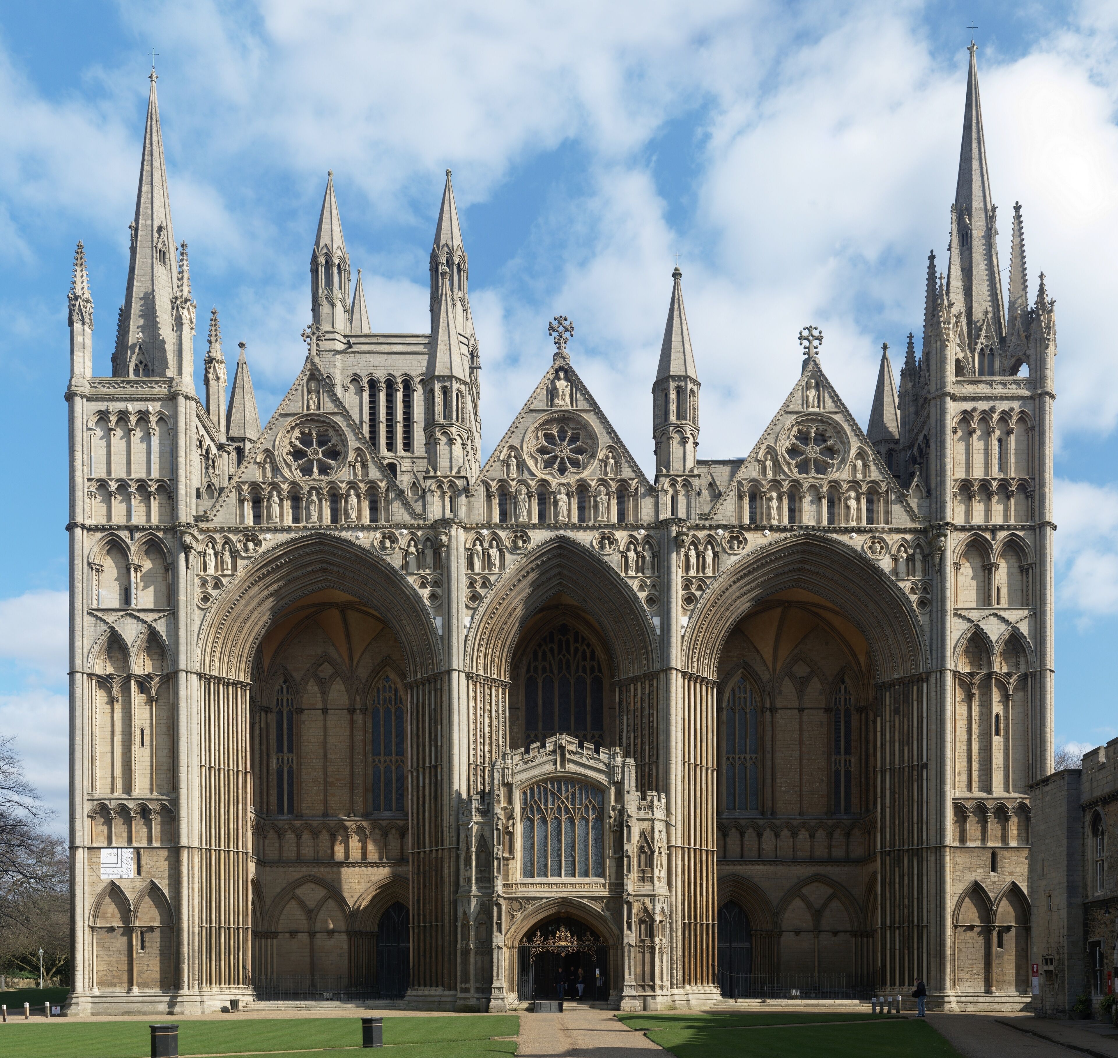 A large Gothic cathedral with multiple spires and intricate stonework.