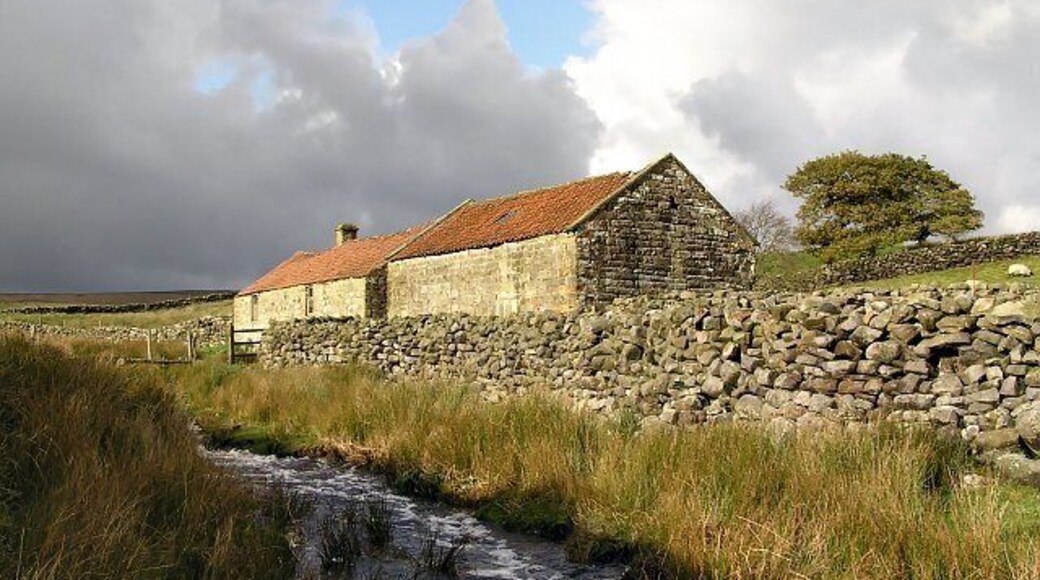 A barn known as High Hamer. Located by 'Hamer Bridge' on the road between Rosedale Abbey and Egton Bridge. The place is of considerable age. Stone Mullion Windows (walled up) and stone fireplaces inside suggest it has been inhabited in the past.