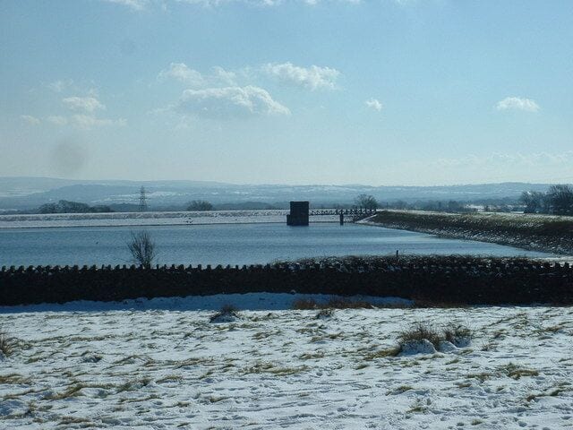 Alston Reservoir, Longridge. Looking south east.