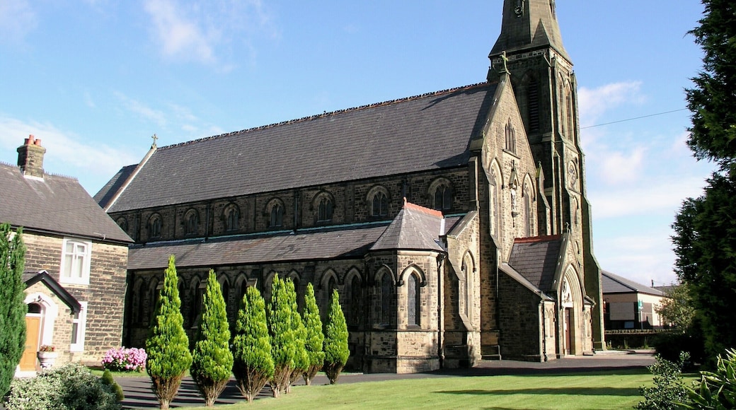 Roman Catholic church of St Wilfrid, Derby Road, Longridge, Lancashire, seen from the south