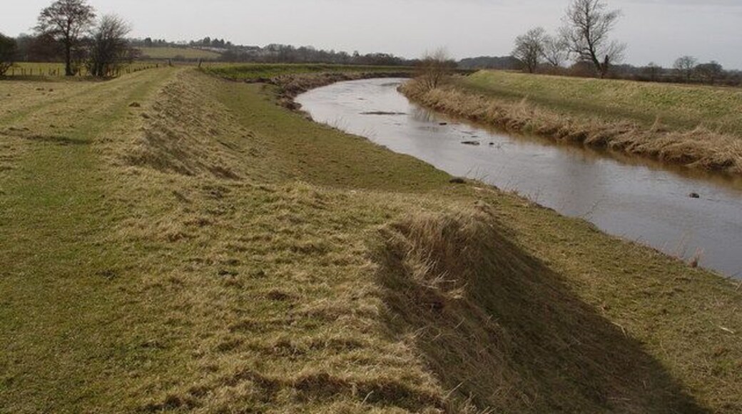 River Wyre At Great Eccleston At this time full of floating debris.