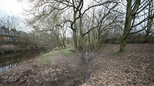 Old Leat next to River Wyre The leat channelled water from the river further upstream to power a mill. Its source is now filled in, the remaining water flow is from fields and a small drain.
