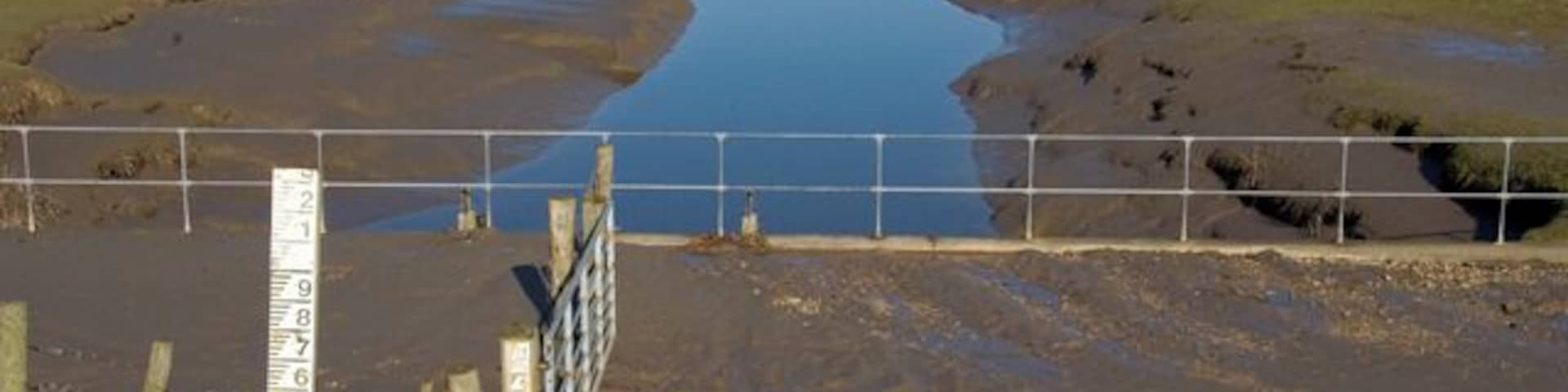 The Pilling Water Looking north across Pilling Marsh