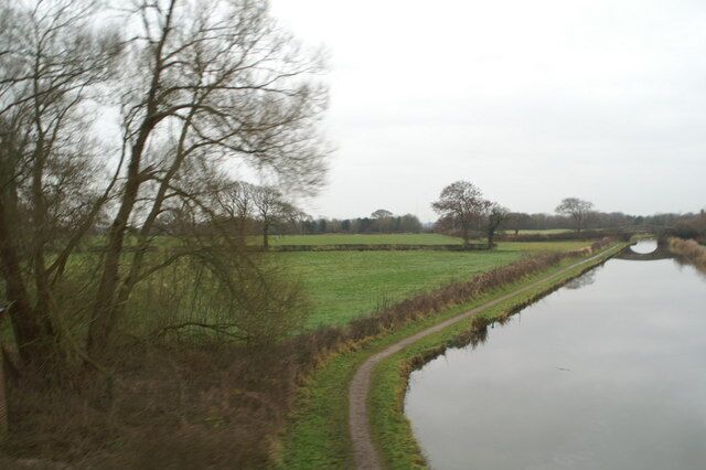 The Lancaster Canal, Bridge 60, Byerworth Bridge, from Bridge 59 From the top deck of the No.40, Preston-Morecambe bus.
