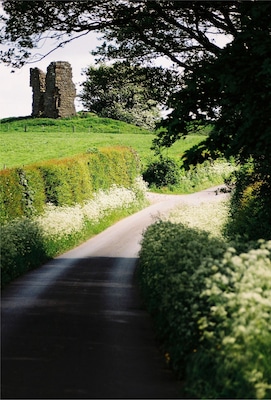 The ruins of Greenhalgh Castle, near Garstang, Lancashire, England.
