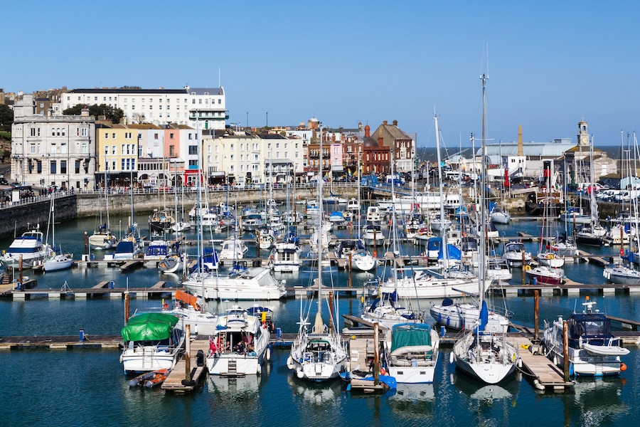 Royal Harbour and Marina at Ramsgate, Kent England UK