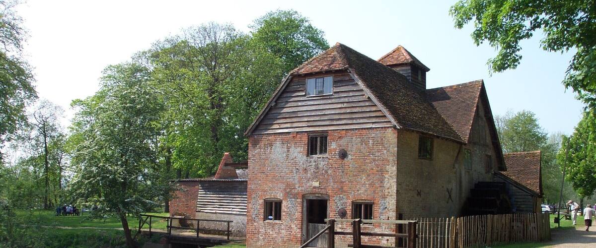 Mapledurham Watermill, Mapledurham, Oxfordshire, England. For more information, see Mapledurham Watermill.