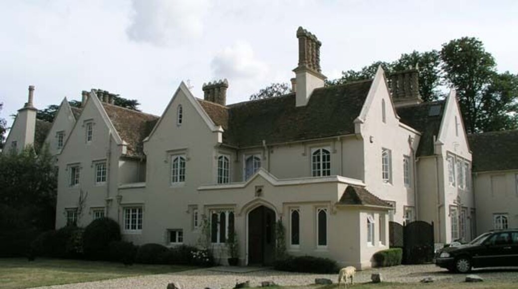 Silchester House, Holly Lane, Silchester, Hampshire, seen from the north. A Tudor Revival house built about 1840.