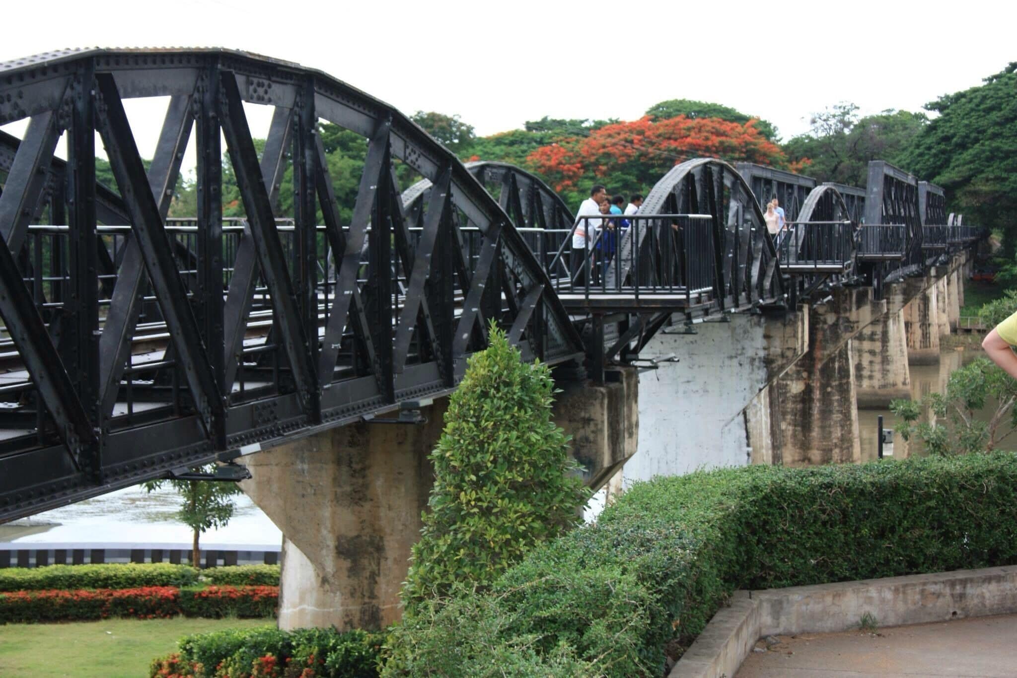 Now called the Death Railway, the famous bridge on the river Kwai was built by Japan during WW II using POW. 