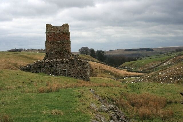 Marrick High Mill and Dales Beck This lead smelting mill was built by Thomas Swinbourne in about 1660 and has been described (*) as "the best preserved 17th century lead smelting mill in Britain, and possibly in the world." The lead produced from the smelting would have been taken by packhorse to Stockton-on-Tees via Hartforth near Gilling. "Swaledale, its Mines and Smelting Mills" by Mike Gill