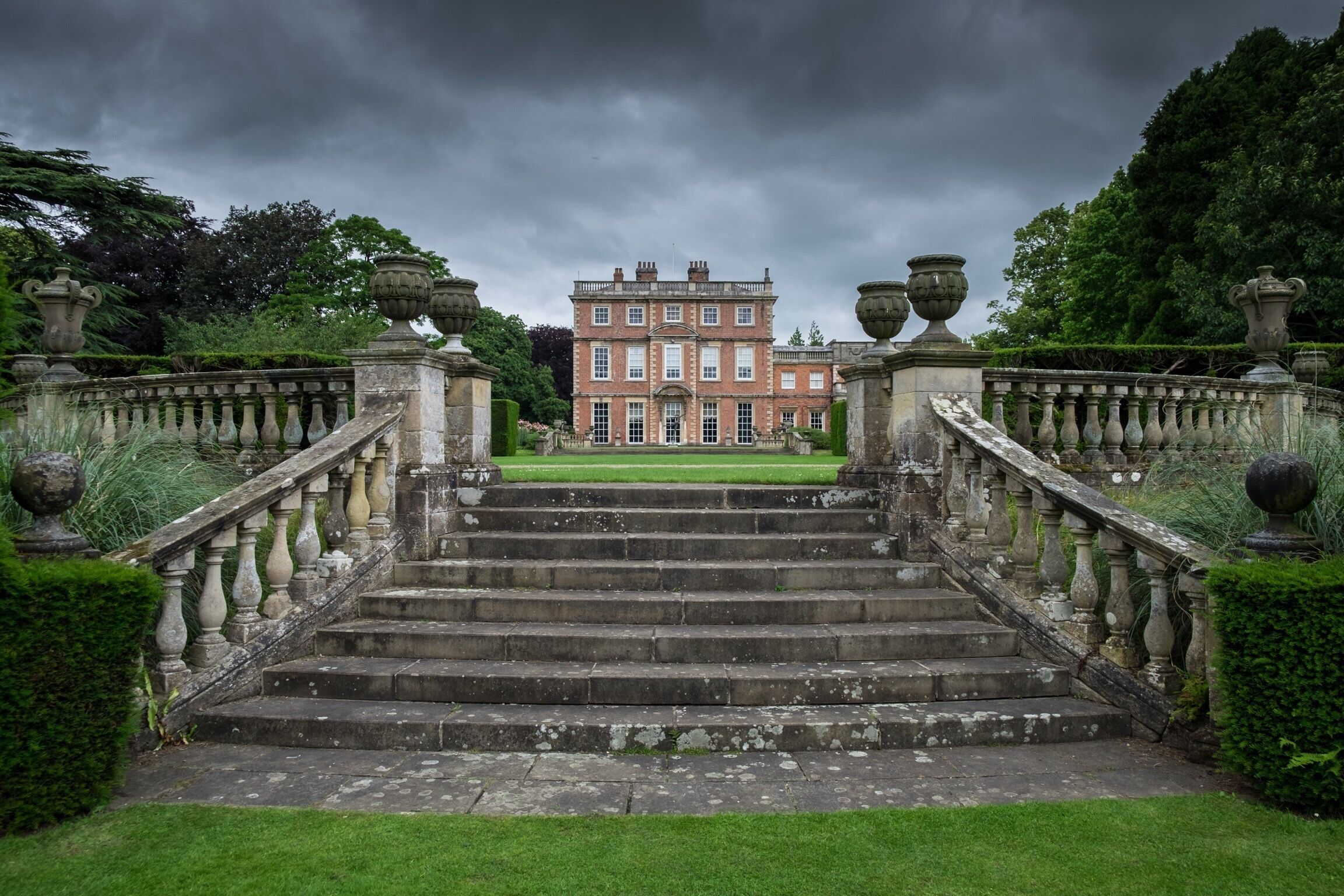 Moody skies over Newby Hall