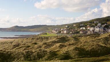 Woolacombe showing tranquil scenes, general coastal views and a coastal town