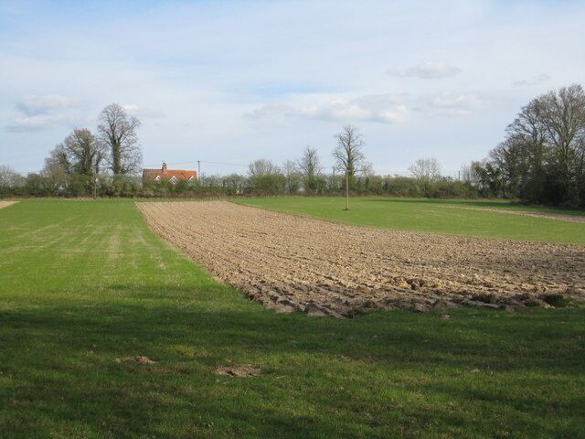 Partly ploughed field Next to Street End Copse.