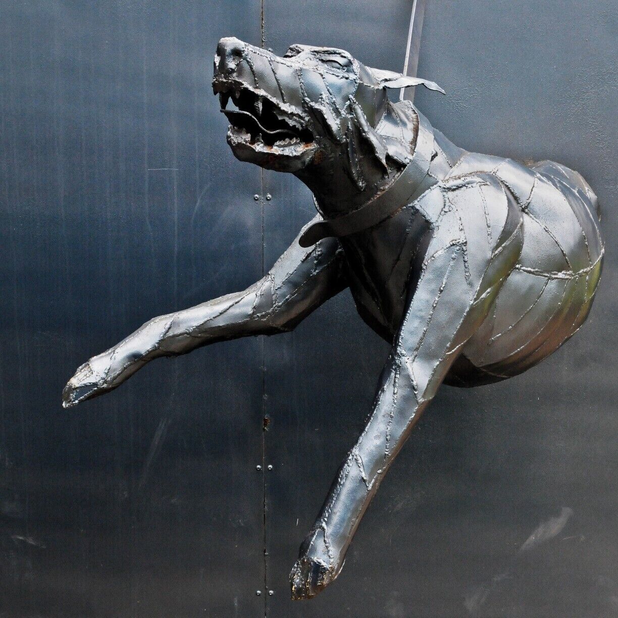 Several powerful sculptures were commissioned for the park to illustrate the Civil Rights Movement events that happened here.
Police and Dog Attack - a sculpture at ground level that is made up of two opposing metal walls with three vicious dogs that lunge at you as you pass between them the way the dogs did at the 1963 demonstration. It's effect is profound and moving.
View 3 of 4
#birmingham
#MLK # CivilRights