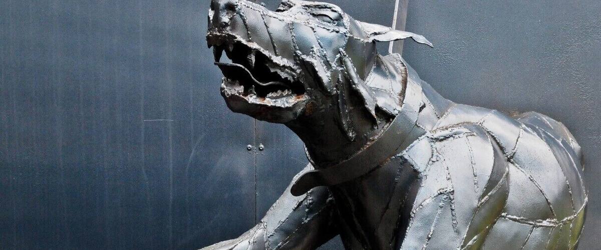 Several powerful sculptures were commissioned for the park to illustrate the Civil Rights Movement events that happened here.
Police and Dog Attack - a sculpture at ground level that is made up of two opposing metal walls with three vicious dogs that lunge at you as you pass between them the way the dogs did at the 1963 demonstration. It's effect is profound and moving.
View 3 of 4
#birmingham
#MLK # CivilRights