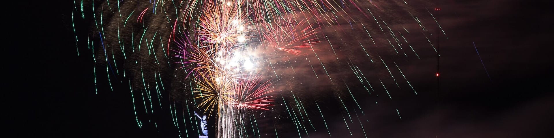 Spectacular Firework show over Birmingham, AL celebrating Independence Day #troeon #Fireworks