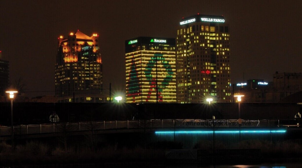 The City of Birmingham, under a management agreement with the Railroad Park Foundation, has created a fabulous public space downtown. I was happy to see it being used heavily even on a cold and cloudy day in December.
I was impressed by the extent of re-use seen in the walls and seating areas which are constructed from bricks and objects unearthed on the site when Railroad Park construction began.
This 19 acre green-space was very well thought out and planned. 600 trees are planted with masses of annual, biennial and perennial flowers. The park is 30% water, complete with a beautiful lake and cool rain curtain that is lit at night with LED lights that change color. As you stroll or jog along the parks trails you will see bio-filtrated wetlands and ponds & streams everywhere all irrigated by onsite wells. As the trees start to mature this will only increase the parks awesomeness.
Well Done Birmingham !
The Park is open 7am-11pm daily. You can visit knowing you are safe as the park is monitored around the clock by a state-of-the-art security system and by rangers on patrol.
#birmingham