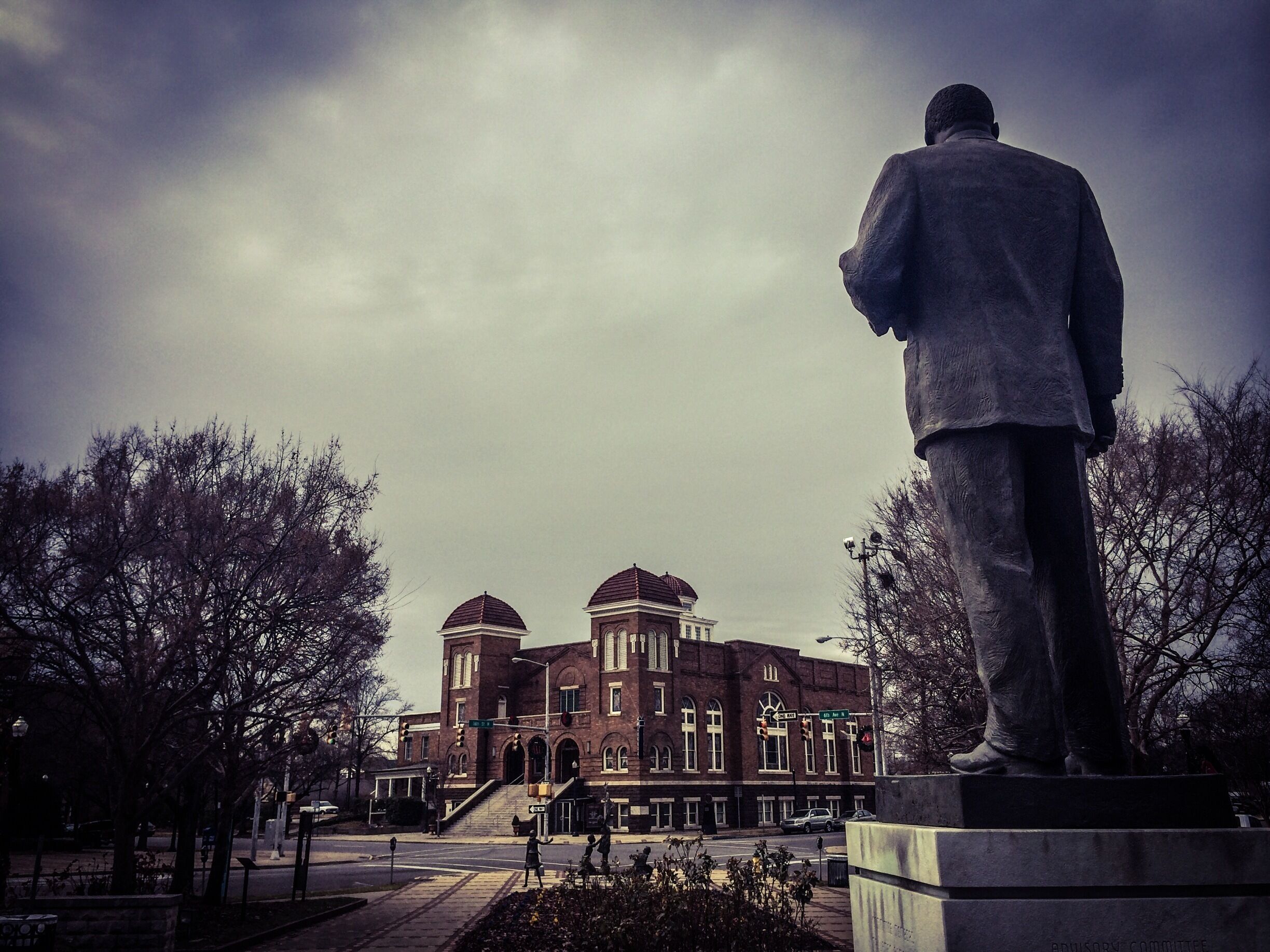 A statue of Dr. Martin Lither King Jr. at Kelly Ingram Park faces 16th Street Baptist Church in Birmingham. This church served as a civil rights movement headquarters in the 1960's. The church was formed in the late 1800's and was the first black church in Birmingham. On Sept. 15, 1963, the KKK set off a bomb killing four young girls and wounding many others. Today in the memorial room a clock, original to the church, sits frozen in time at 10:22am the time of the bombing. It along with other remains and photos are displayed in the basement of the church. Kelly Ingram Parks marks an area where children protested this heinous act by skipping school. Nearly 1000 were arrested and many more continued to protest. I got chills just looking at the photos and the clock brought tears to my eyes. 