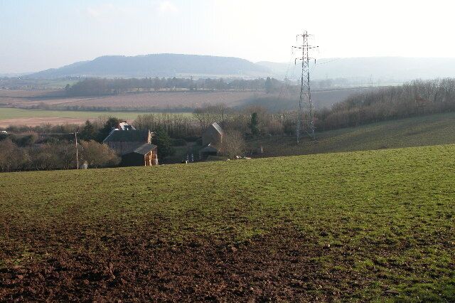 Ashe Farm, Pencraig. Out of sight behind the farm is the busy A40 dual carriageway between Ross and Monmouth.