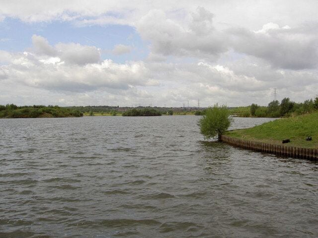 Newish lake at Express park. Now called express park as development begins to happen on former brown field site.