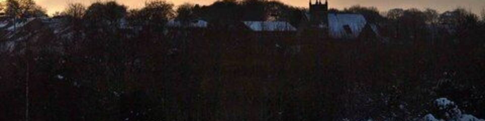 A wintry sky over Wath upon Dearne #2 Looking over the frozen lake.