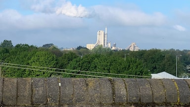 View across to the Rugby cement works