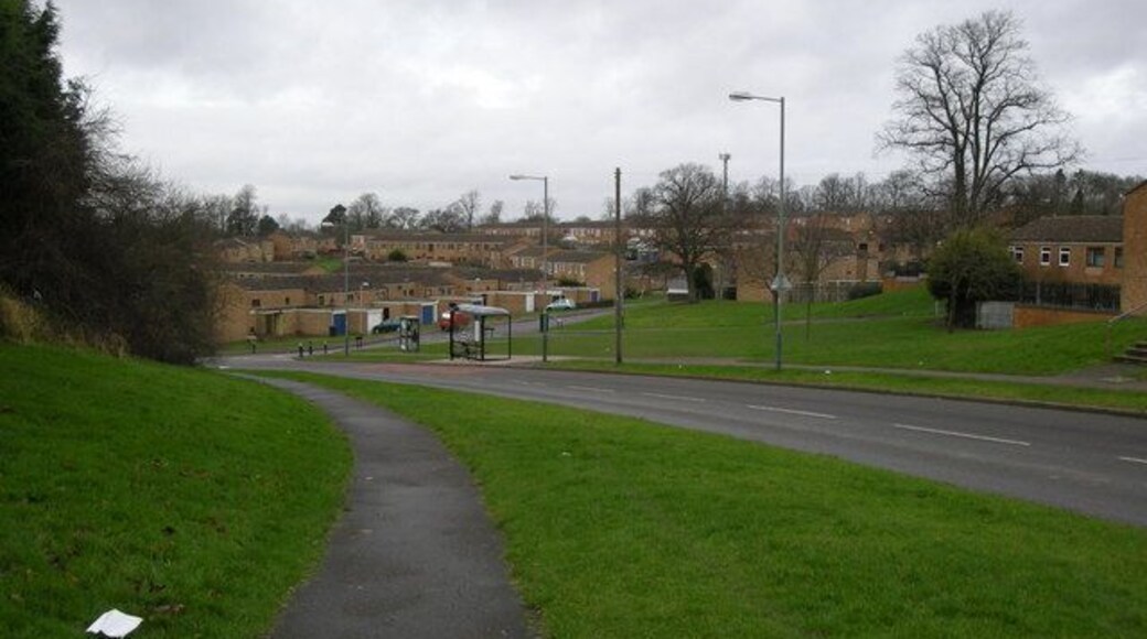 Rugby-Brownsover Estate Looking down Hollowell Way to the western side of the estate.