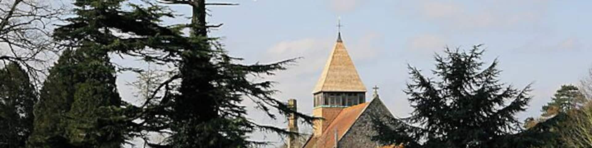 All Saint's church, Whiteparish Seen from the playing fields.