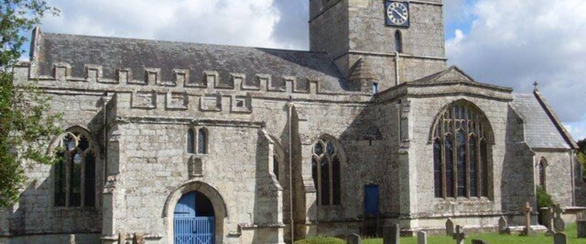 All Saints' parish church, Broad Chalke, Wiltshire, England, seen from the south