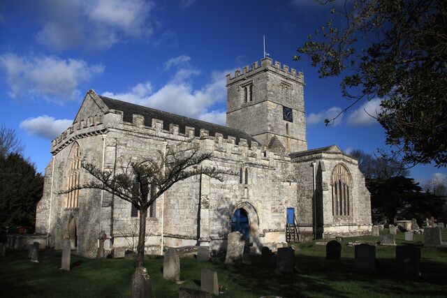 All Saints' parish church, Broad Chalke, Wiltshire, England, seen from the southwest