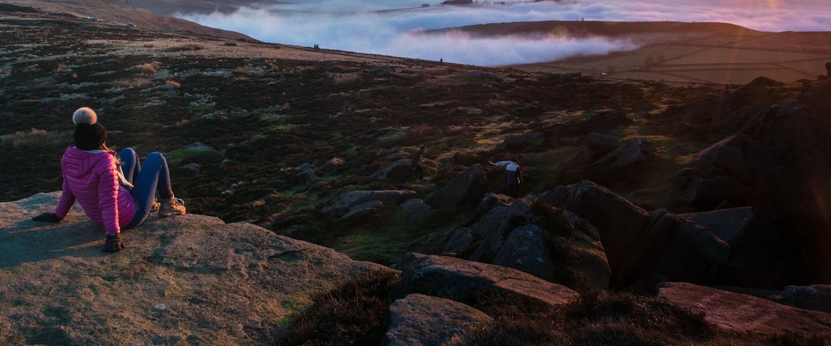 A rare inversion over the hope valley from Stanage Edge
